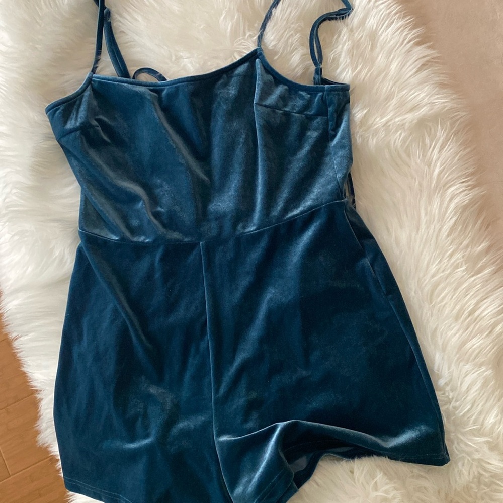 Urban Outfitters Romper (faux) Velvet NWT